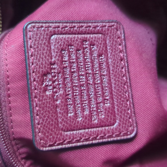 Burgundy Coach Purse - Picture 4 of 5